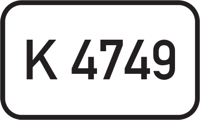 Straßenschild Kreisstraße K 4749