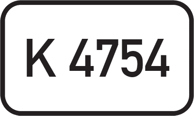 Straßenschild Kreisstraße K 4754