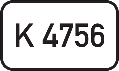 Straßenschild Kreisstraße K 4756