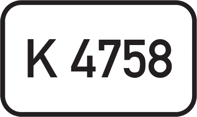Straßenschild Kreisstraße K 4758