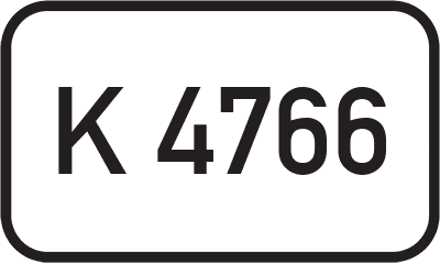Straßenschild Kreisstraße K 4766