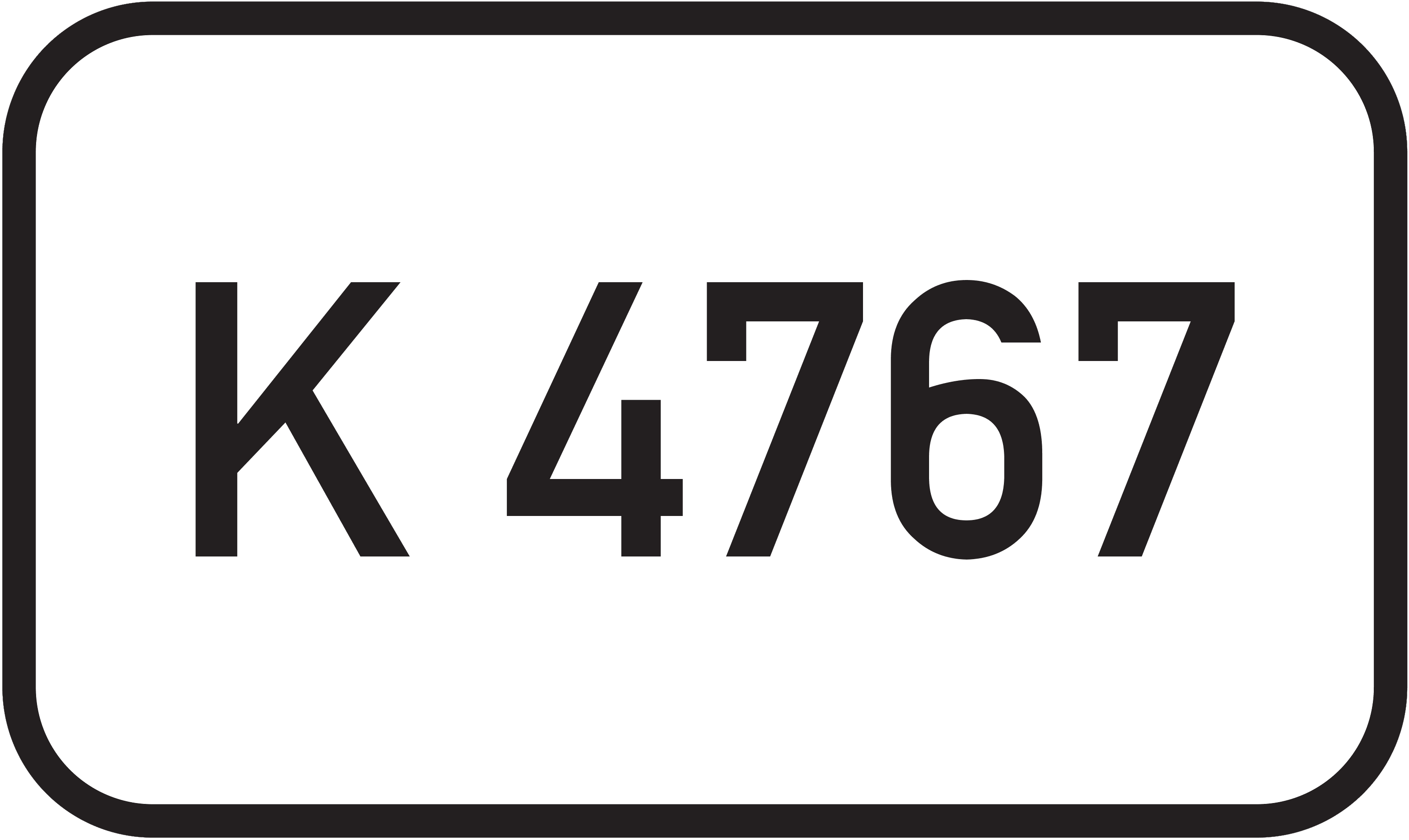 Straßenschild Kreisstraße K 4767