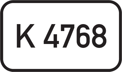 Straßenschild Kreisstraße K 4768