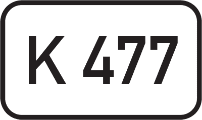 Straßenschild Kreisstraße K 477
