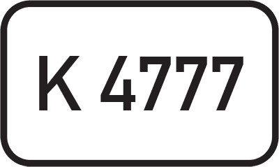 Straßenschild Kreisstraße K 4777