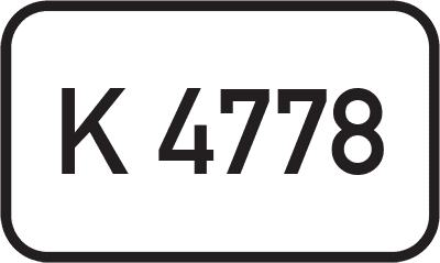 Straßenschild Kreisstraße K 4778