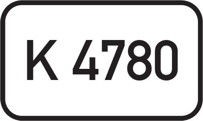 Straßenschild Kreisstraße K 4780