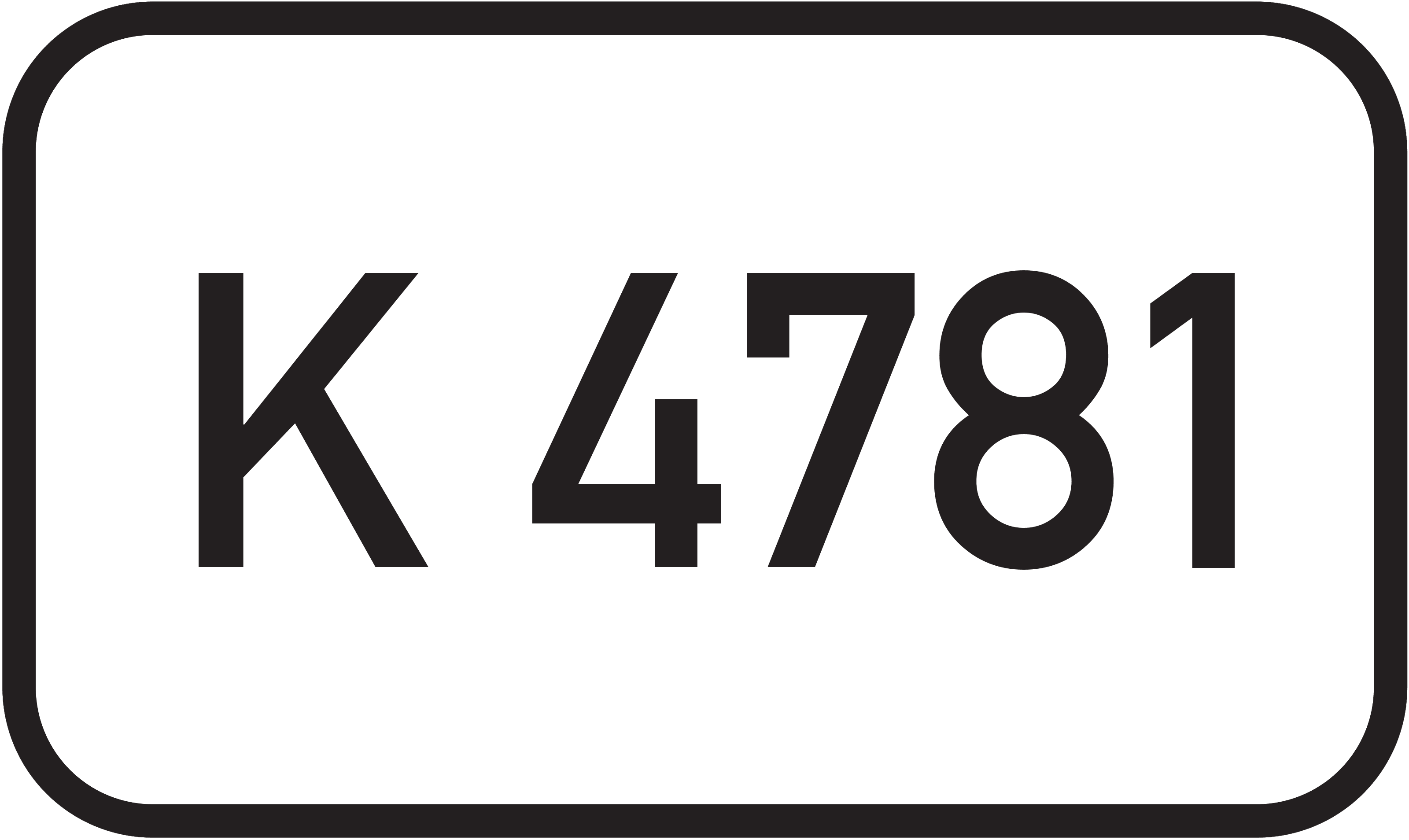Straßenschild Kreisstraße K 4781