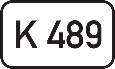 Straßenschild Kreisstraße K 489