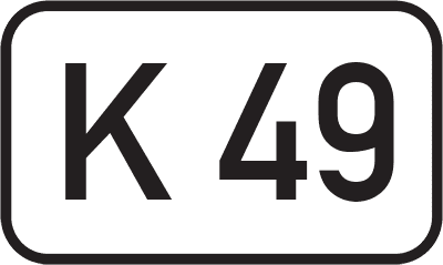 Straßenschild Kreisstraße K 49
