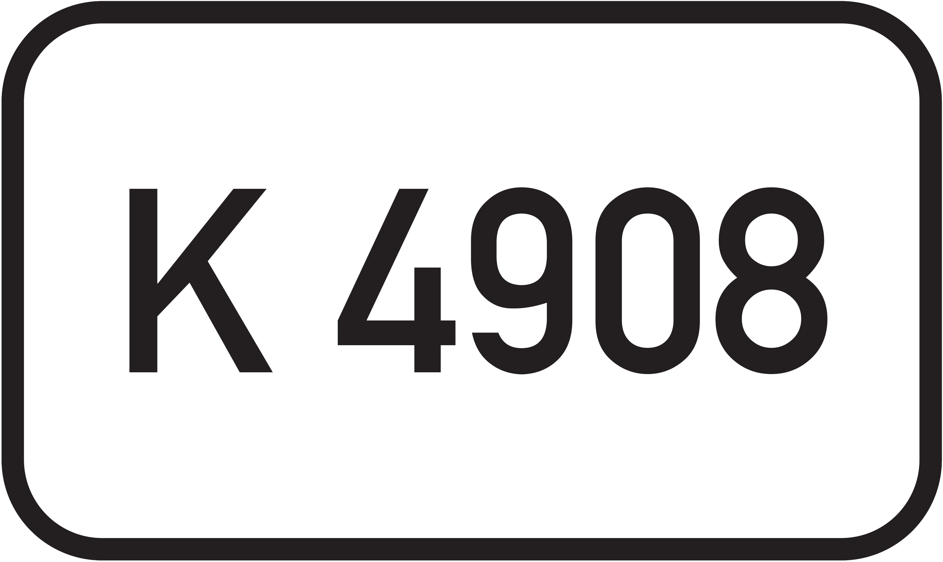 Straßenschild Kreisstraße K 4908
