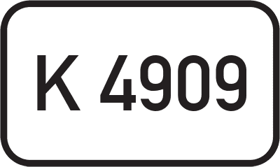 Straßenschild Kreisstraße K 4909