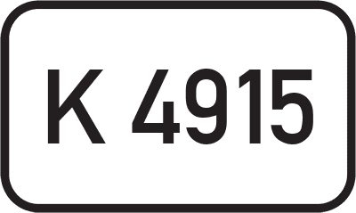Straßenschild Kreisstraße K 4915