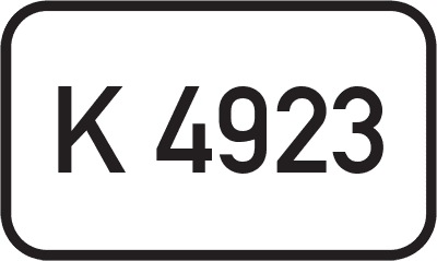 Straßenschild Kreisstraße K 4923