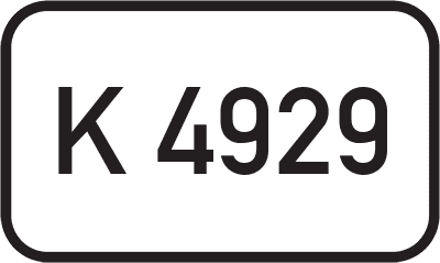 Straßenschild Kreisstraße K 4929