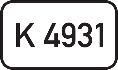 Straßenschild Kreisstraße K 4931