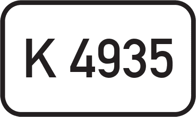 Straßenschild Kreisstraße K 4935