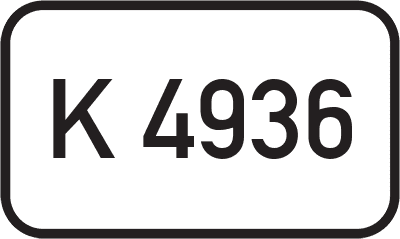 Straßenschild Kreisstraße K 4936