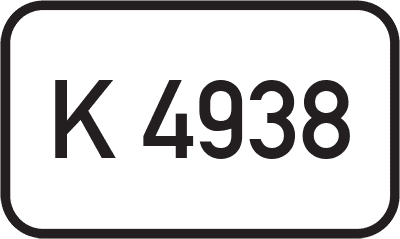 Straßenschild Kreisstraße K 4938