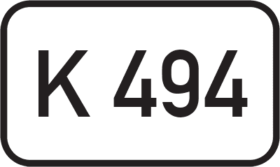 Straßenschild Kreisstraße K 494
