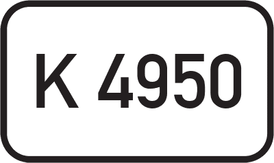 Straßenschild Kreisstraße K 4950