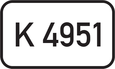 Straßenschild Kreisstraße K 4951