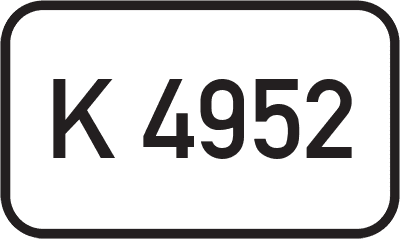 Straßenschild Kreisstraße K 4952