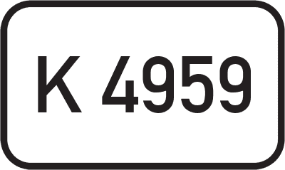 Straßenschild Kreisstraße K 4959