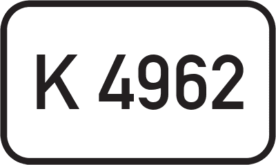 Straßenschild Kreisstraße K 4962