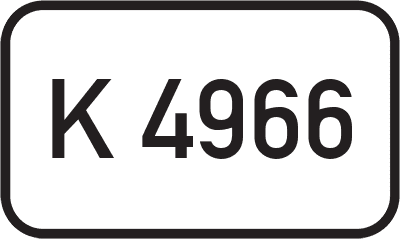 Straßenschild Kreisstraße K 4966