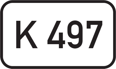 Straßenschild Kreisstraße K 497