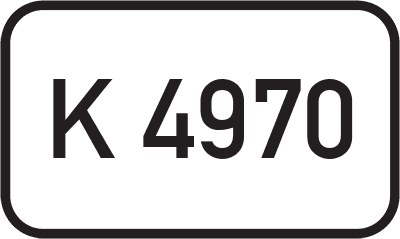 Straßenschild Kreisstraße K 4970