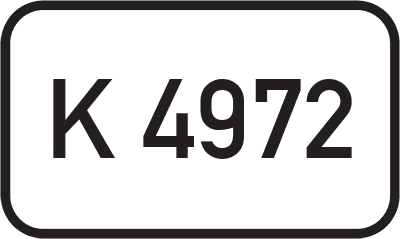 Straßenschild Kreisstraße K 4972