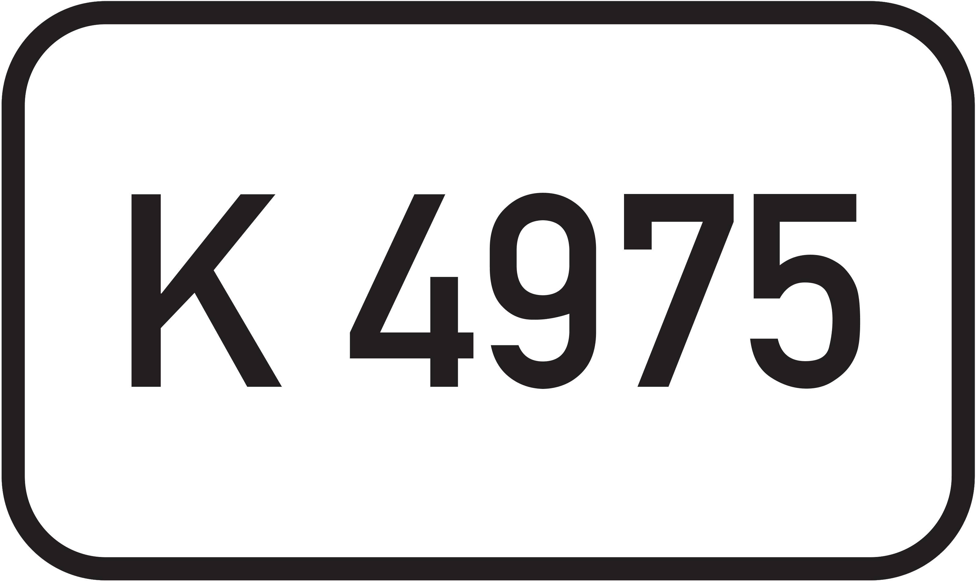 Straßenschild Kreisstraße K 4975