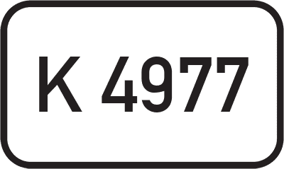 Straßenschild Kreisstraße K 4977