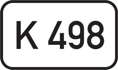 Straßenschild Kreisstraße K 498