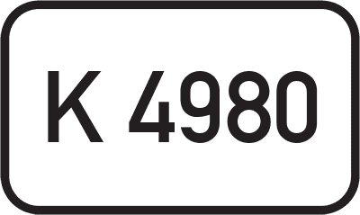 Straßenschild Kreisstraße K 4980