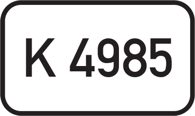 Straßenschild Kreisstraße K 4985