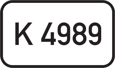Straßenschild Kreisstraße K 4989