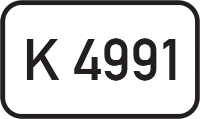 Straßenschild Kreisstraße K 4991