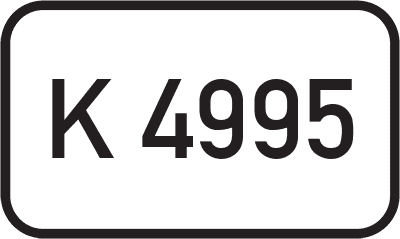 Straßenschild Kreisstraße K 4995