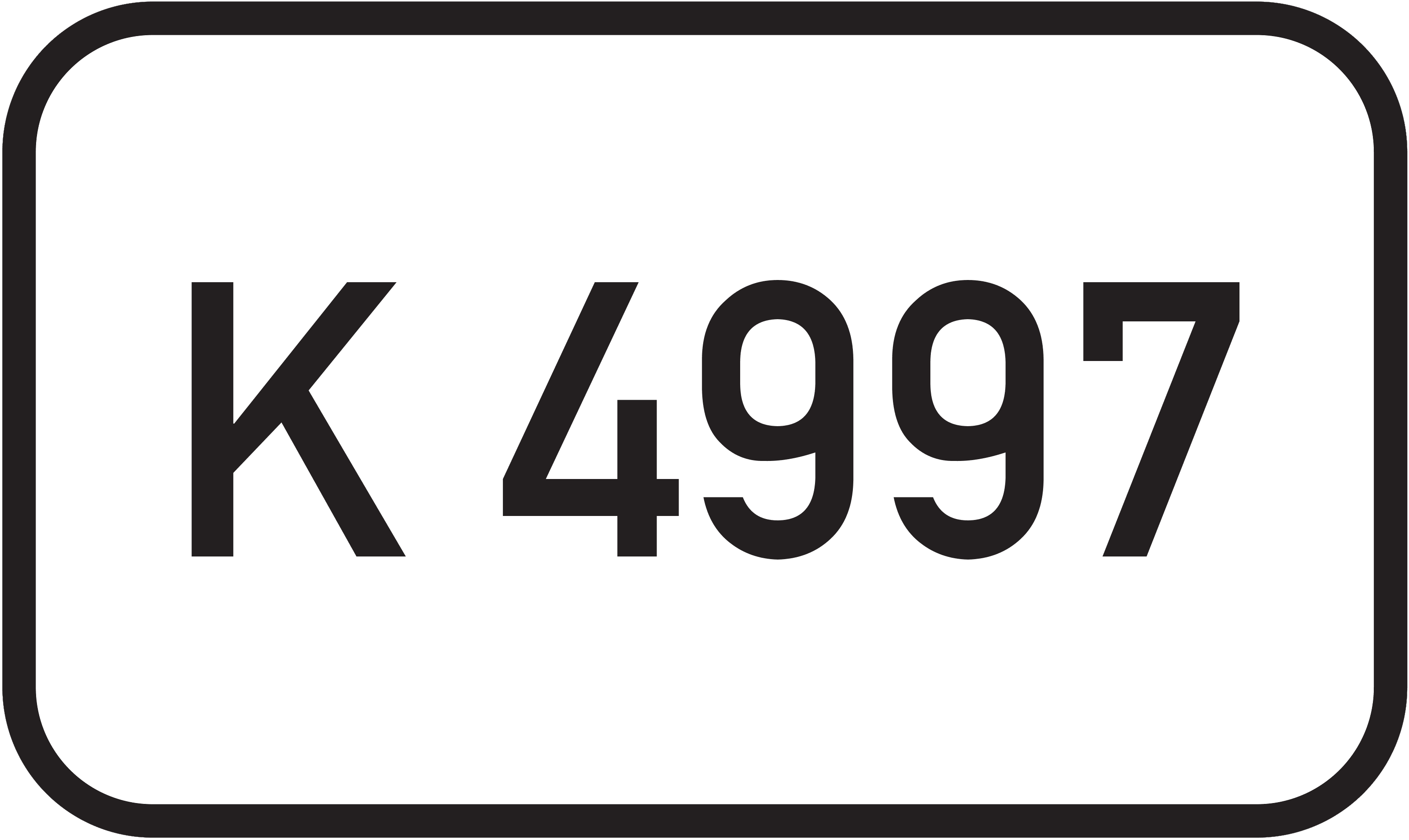 Straßenschild Kreisstraße K 4997