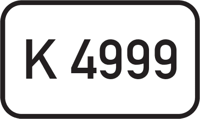 Straßenschild Kreisstraße K 4999