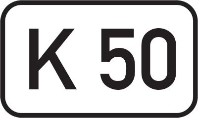 Straßenschild Kreisstraße K 50