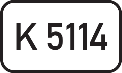 Straßenschild Kreisstraße K 5114