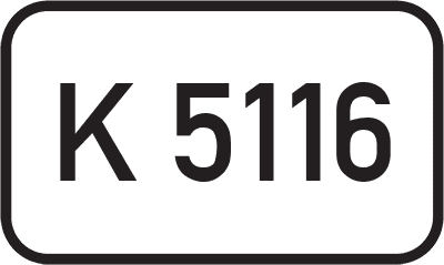 Straßenschild Kreisstraße K 5116