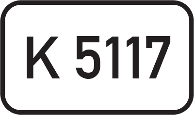 Straßenschild Kreisstraße K 5117