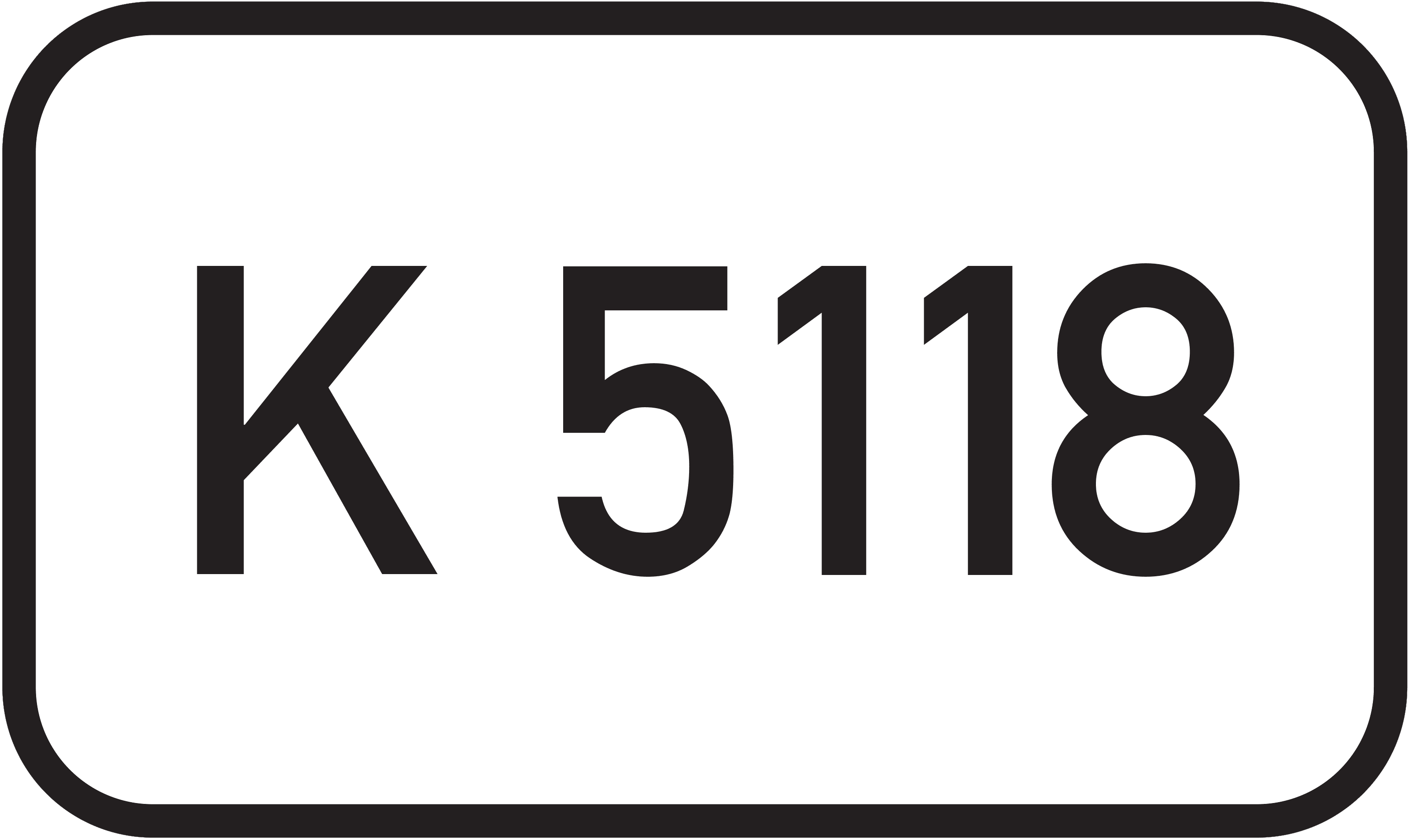 Straßenschild Kreisstraße K 5118