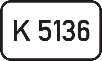Straßenschild Kreisstraße K 5136