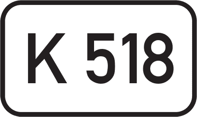 Straßenschild Kreisstraße K 518